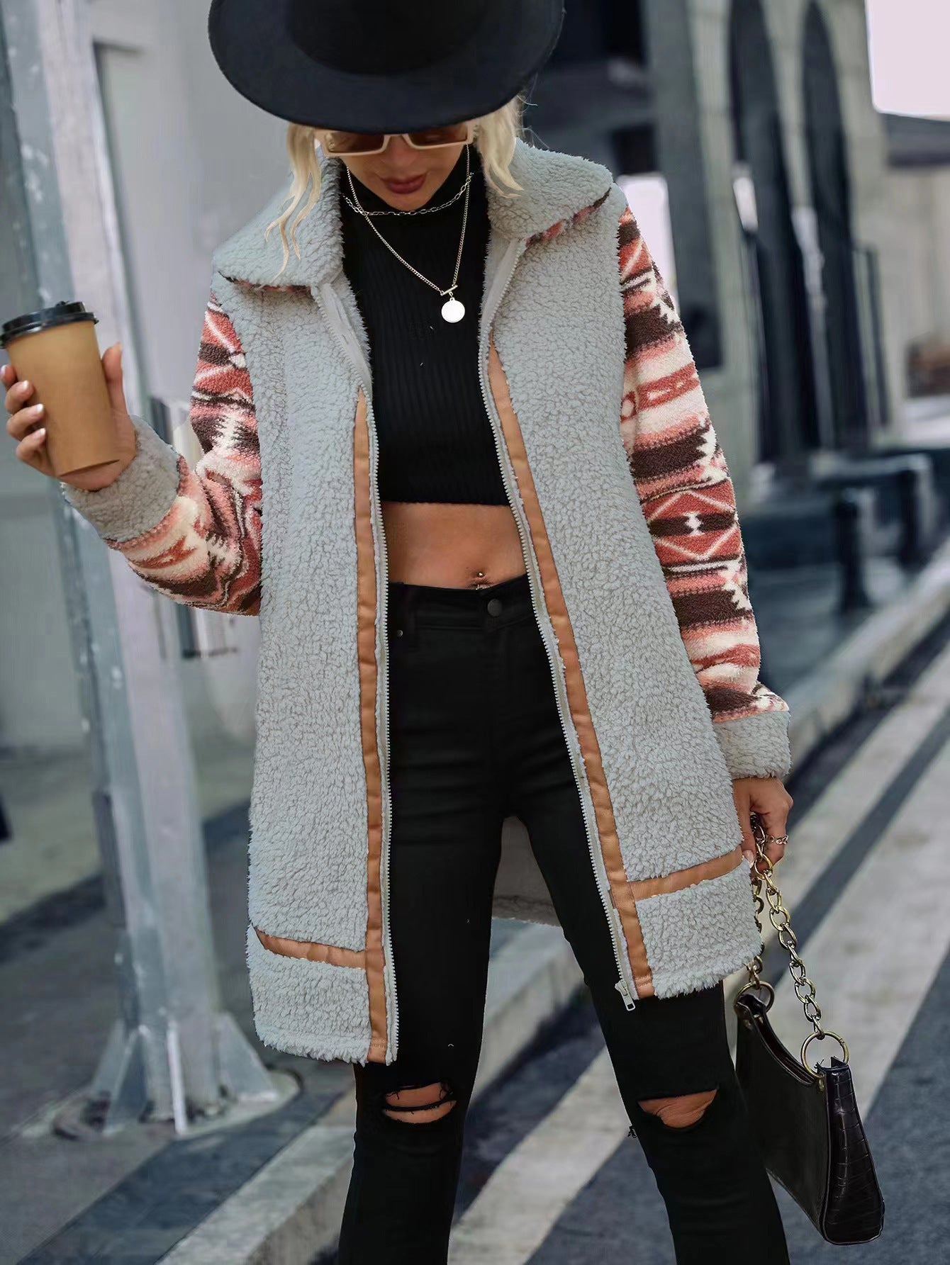 Merry Colorblock Plush Cardigan