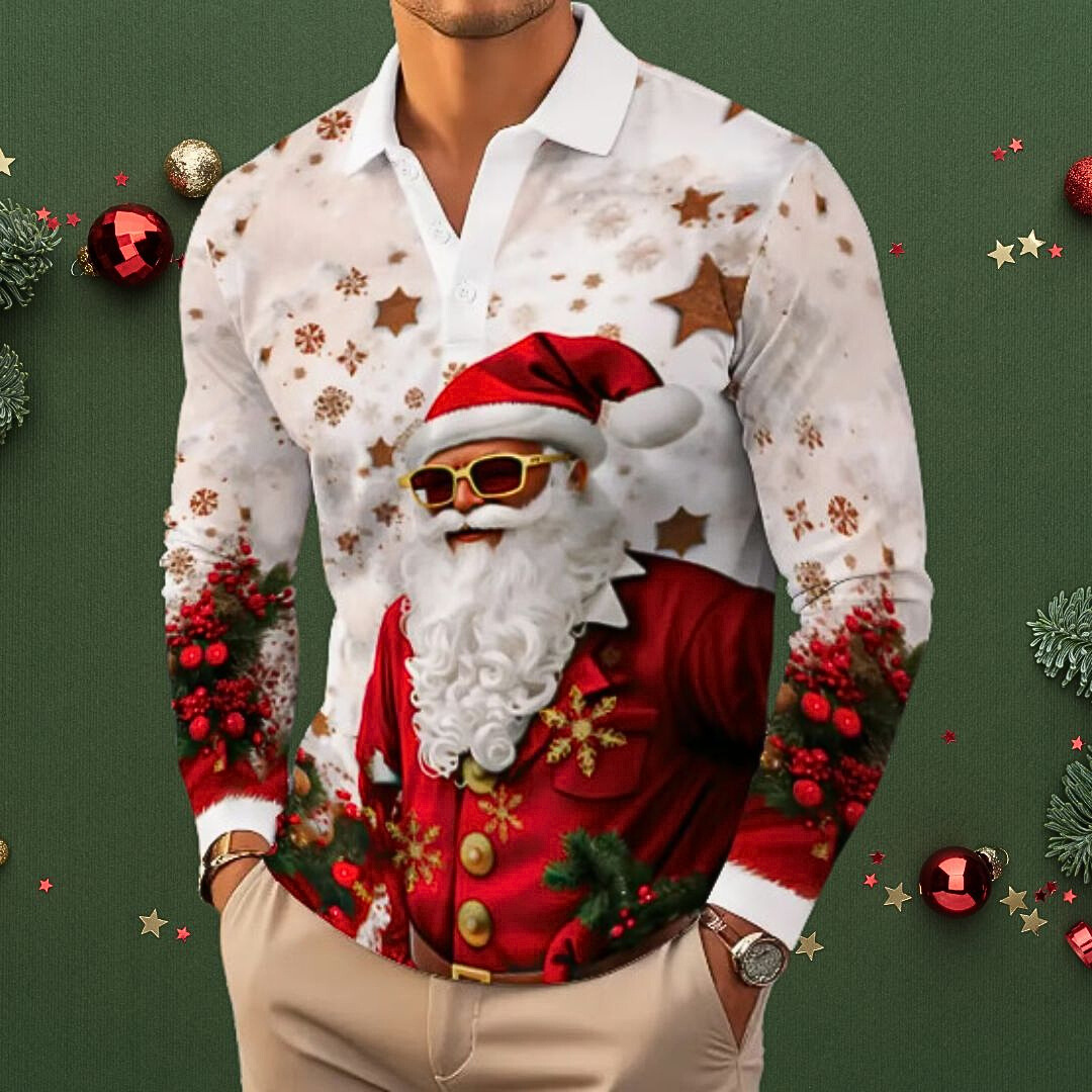 Santa Stylish Christmas Shirt
