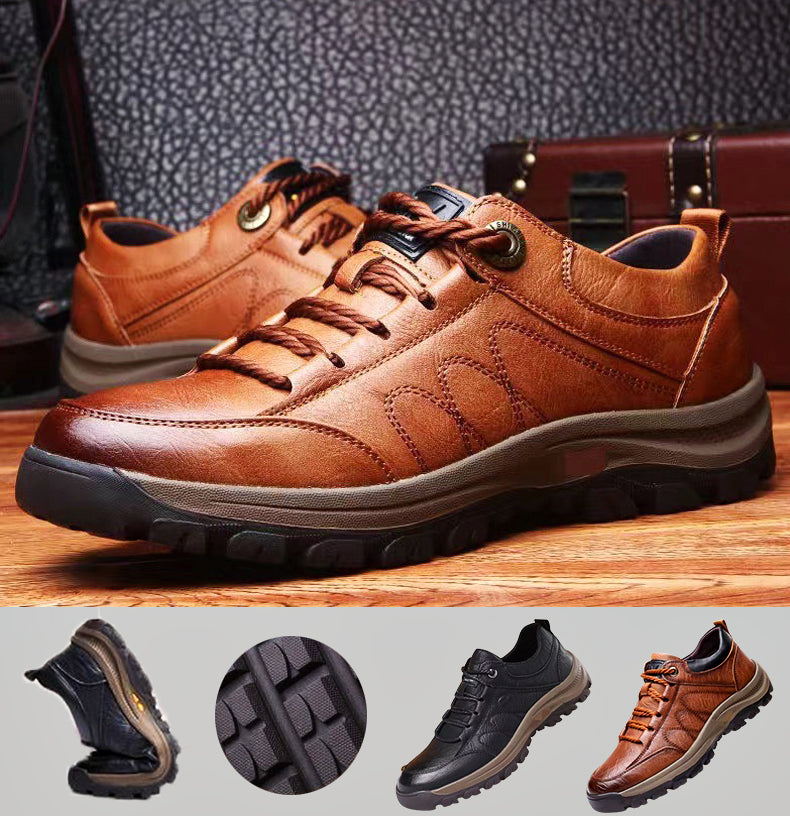 MATT HAND STITCHED LEATHER CASUAL MEN'S SHOES