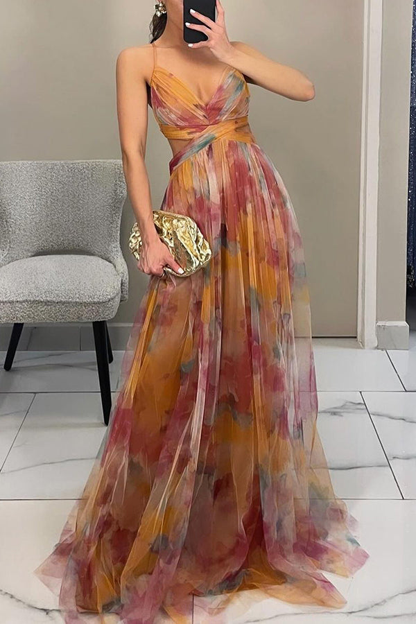 Carola™ - Charming Maxi Dress With Floral Print