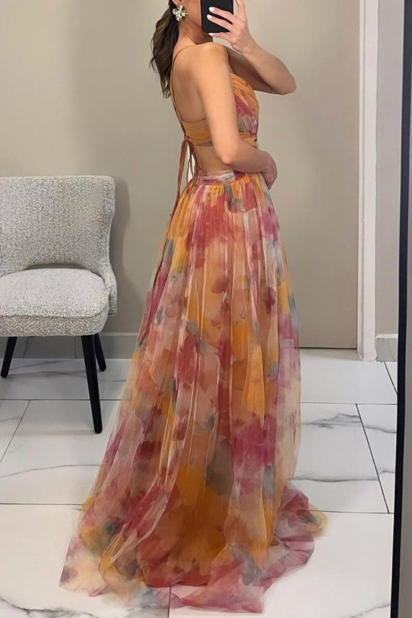 Carola™ - Charming Maxi Dress With Floral Print