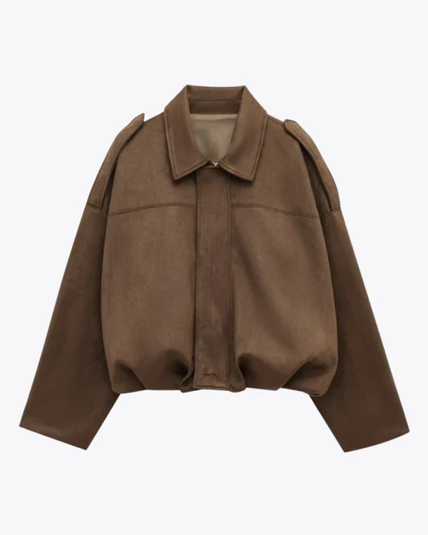 Luna | FAUX SUEDE BOMBER JACKET