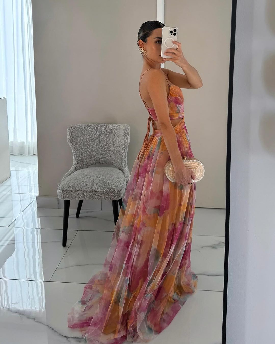 Carola™ - Charming Maxi Dress With Floral Print