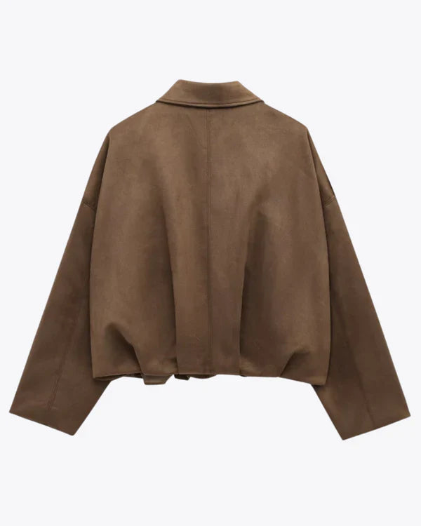 Luna | FAUX SUEDE BOMBER JACKET