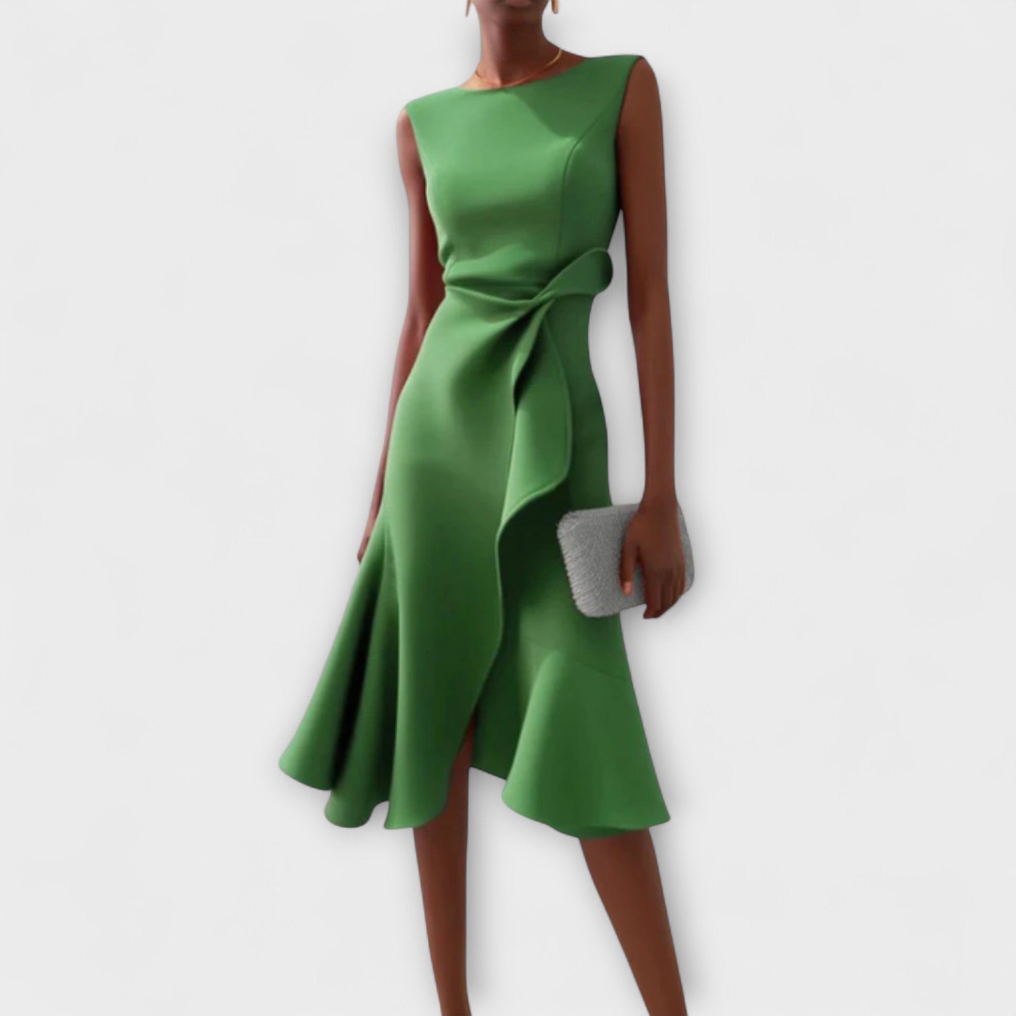 Juliette – Asymmetrical Midi Draped Dress