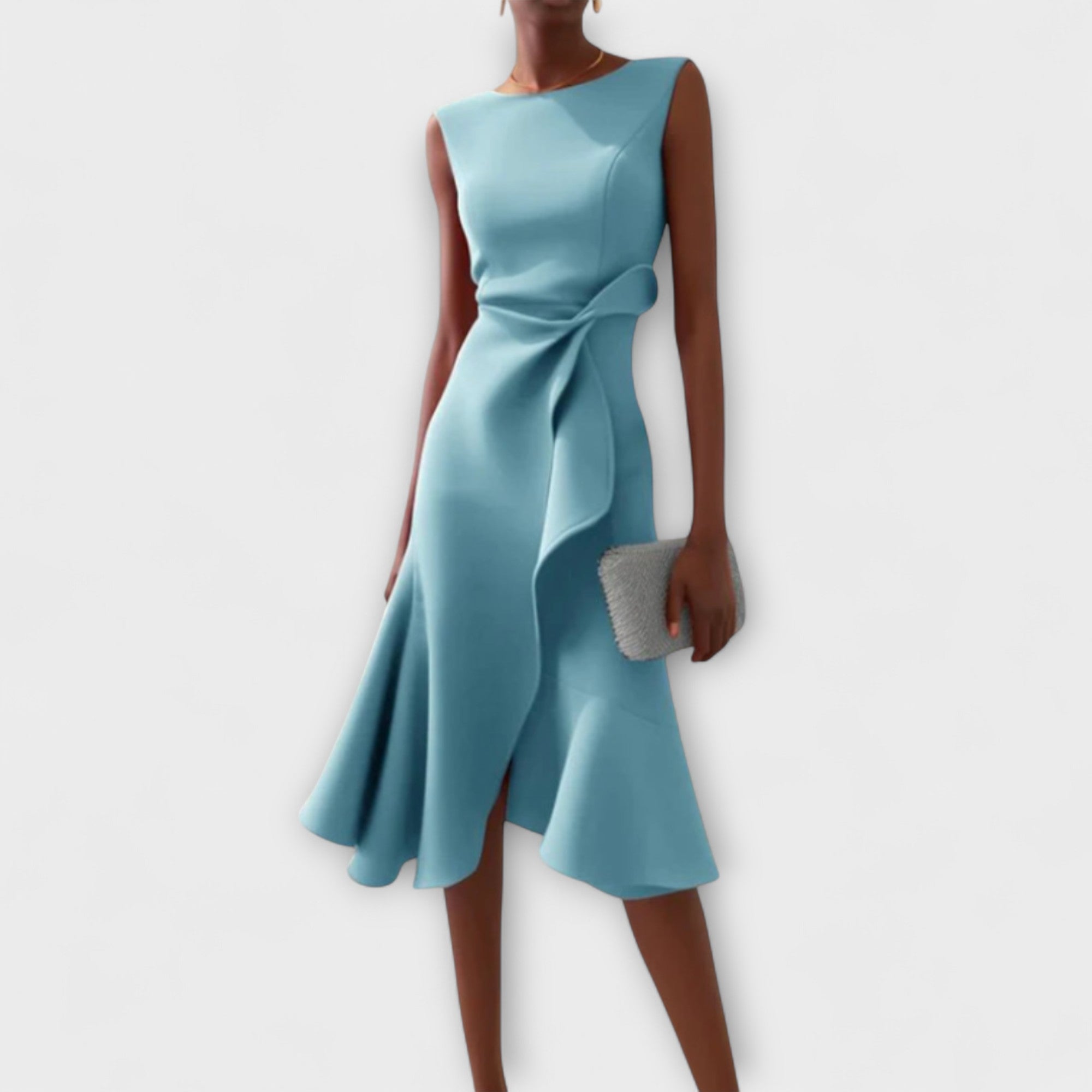 Juliette – Asymmetrical Midi Draped Dress