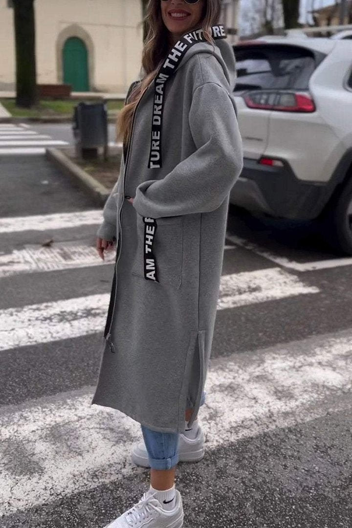Demy - Women's Long Hooded Coat