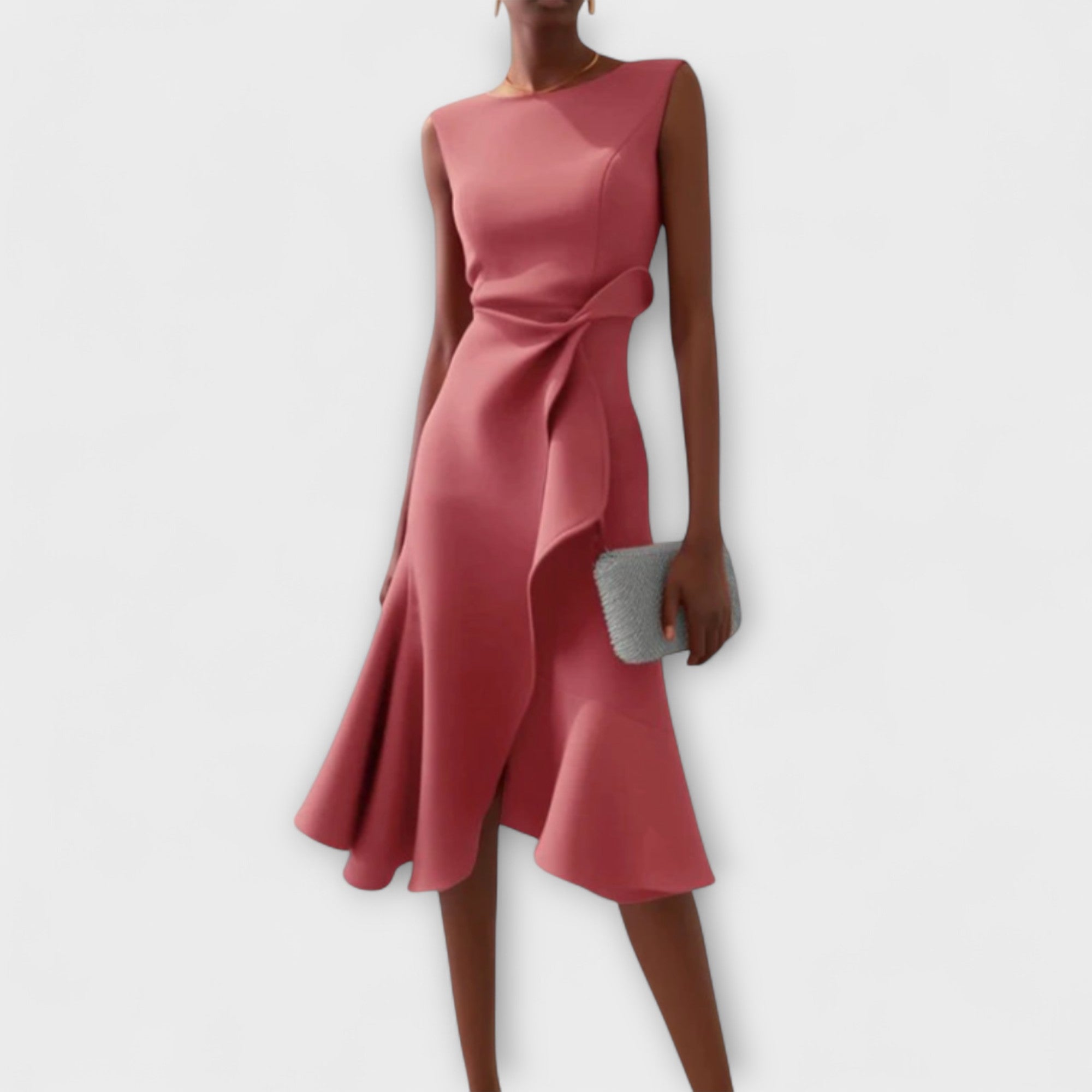 Juliette – Asymmetrical Midi Draped Dress