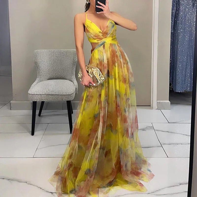 Carola™ - Charming Maxi Dress With Floral Print