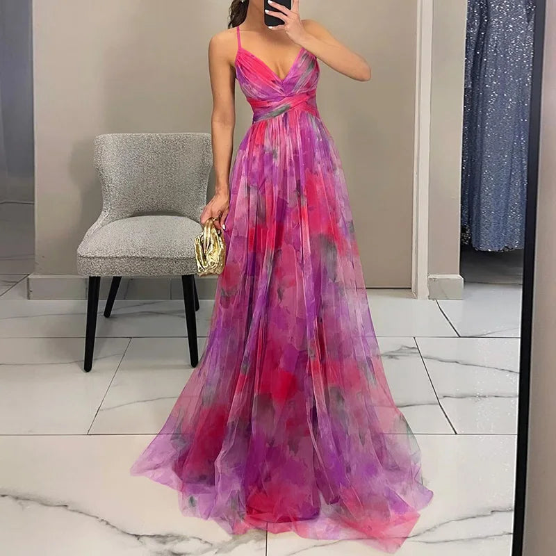 Carola™ - Charming Maxi Dress With Floral Print