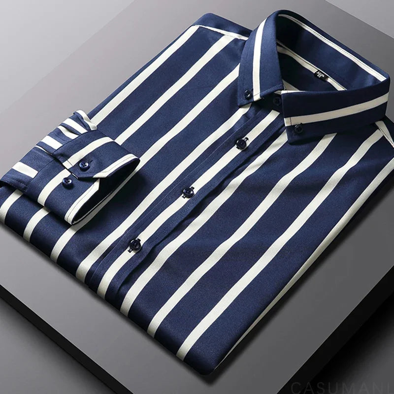 Oliver - Men's Casual Striped Shirt
