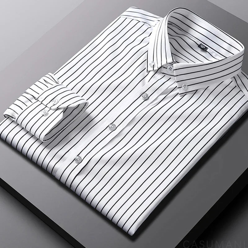 Oliver - Men's Casual Striped Shirt
