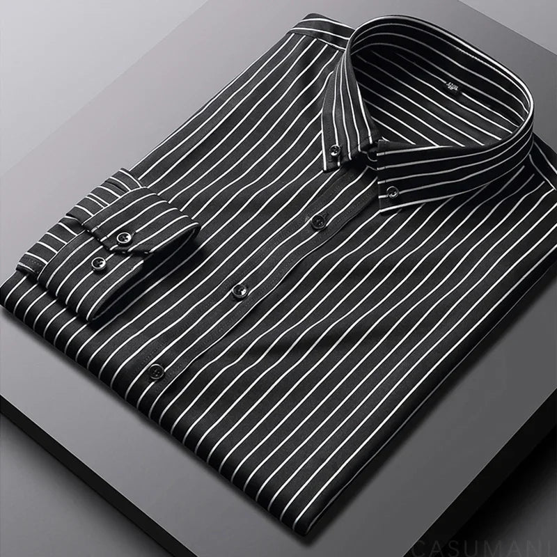 Oliver - Men's Casual Striped Shirt