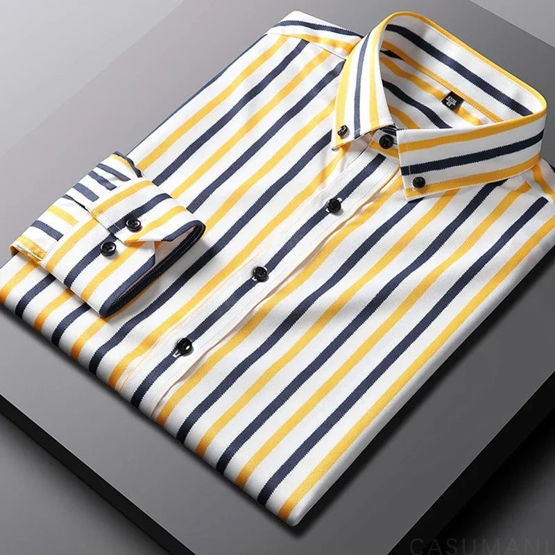 Oliver - Men's Casual Striped Shirt