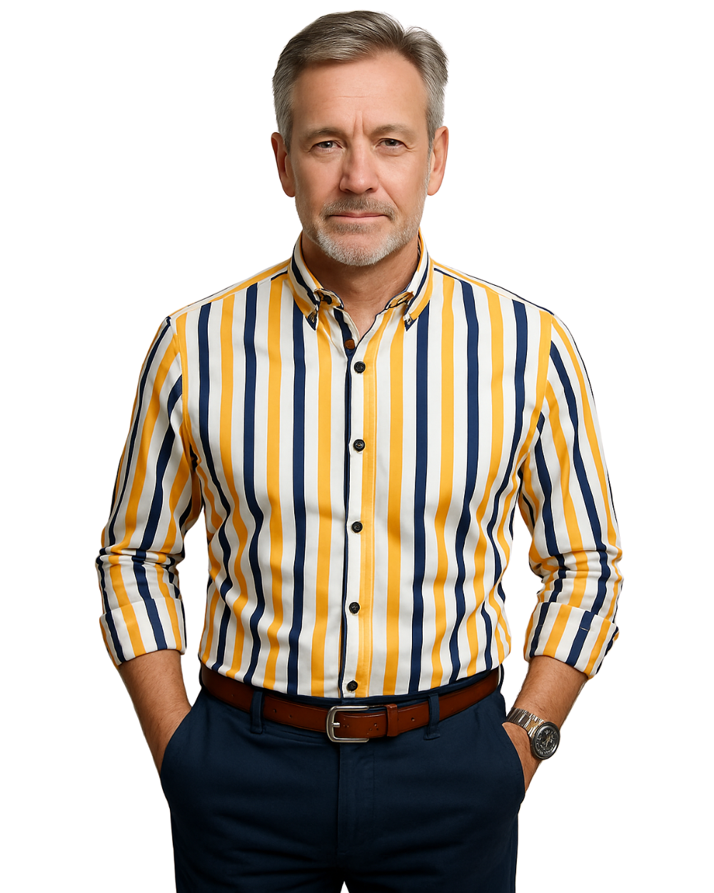 Oliver - Men's Casual Striped Shirt