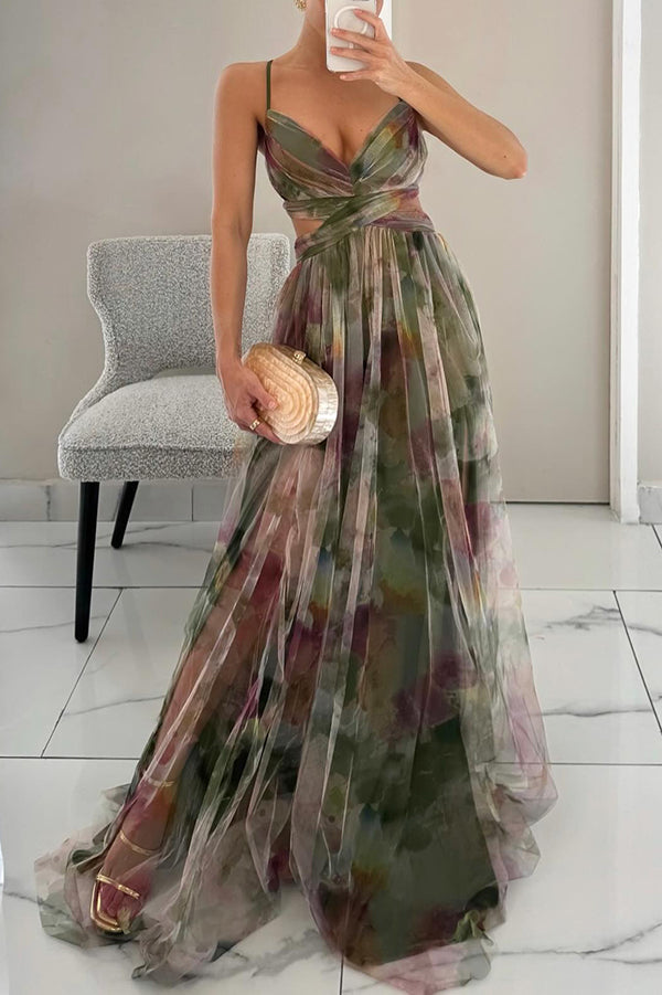 Carola™ - Charming Maxi Dress With Floral Print