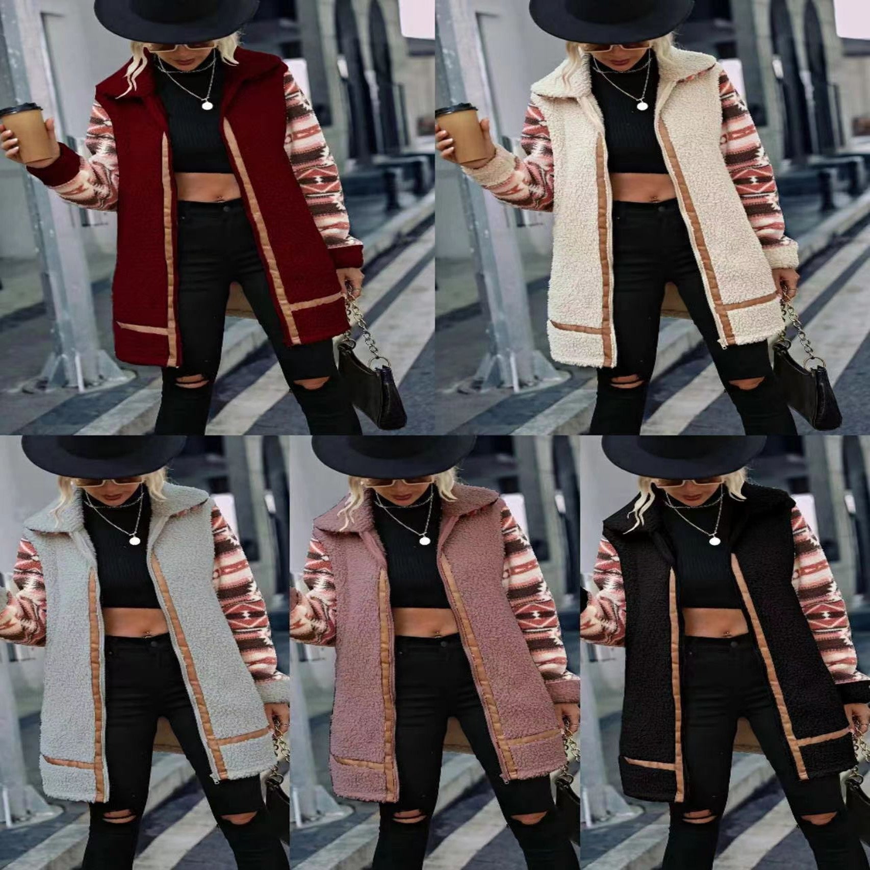 Merry Colorblock Plush Cardigan