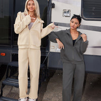Women’s Hooded Long Sleeve Ankle-Tied Suit – Effortless Style