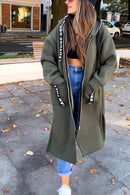 Demy - Women's Long Hooded Coat