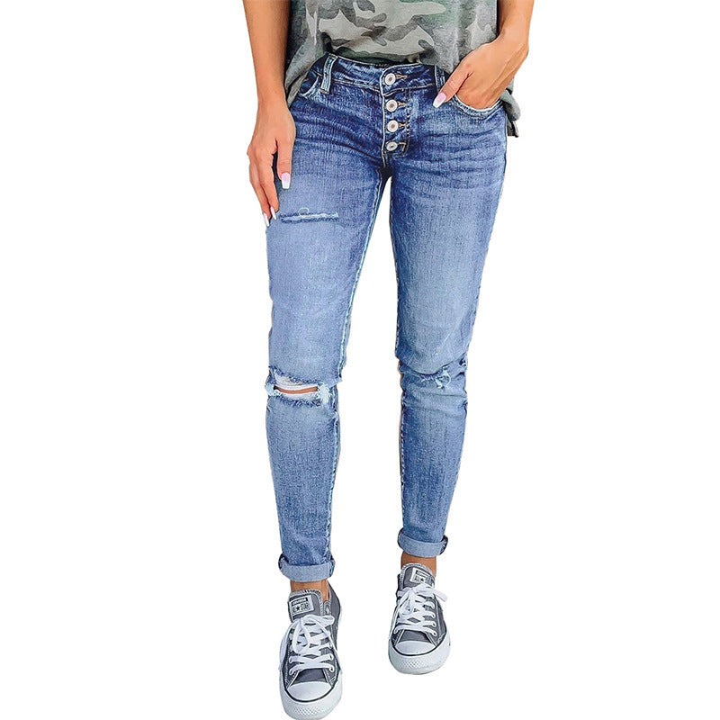 High Rise Cropped Jeans