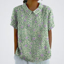 Lina | Floral Linen Blouse
