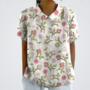 Lina | Floral Linen Blouse