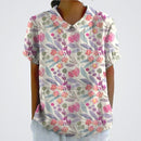 Lina | Floral Linen Blouse