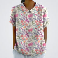 Lina | Floral Linen Blouse