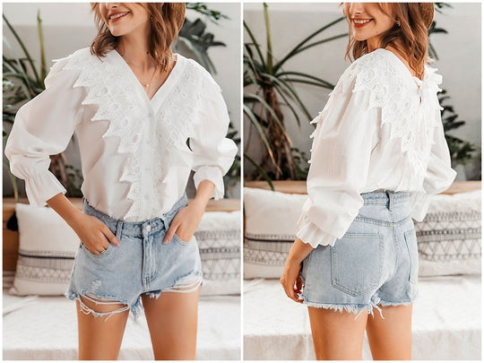 Lace Patchwork Blouse