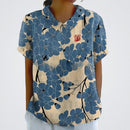 Lina | Floral Linen Blouse