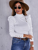 Flounces Nailed Bottom Blouse