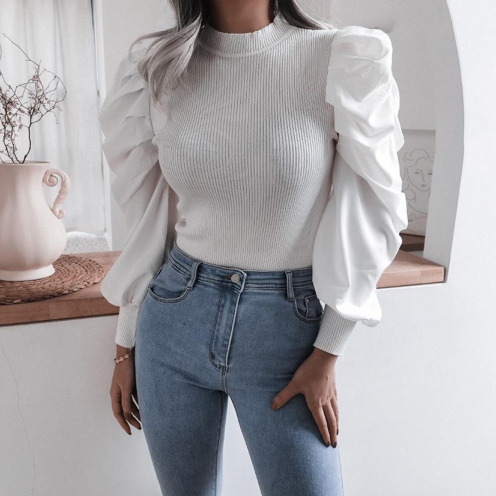 Puff Sleeve Knit Blouse