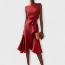 Juliette – Asymmetrical Midi Draped Dress