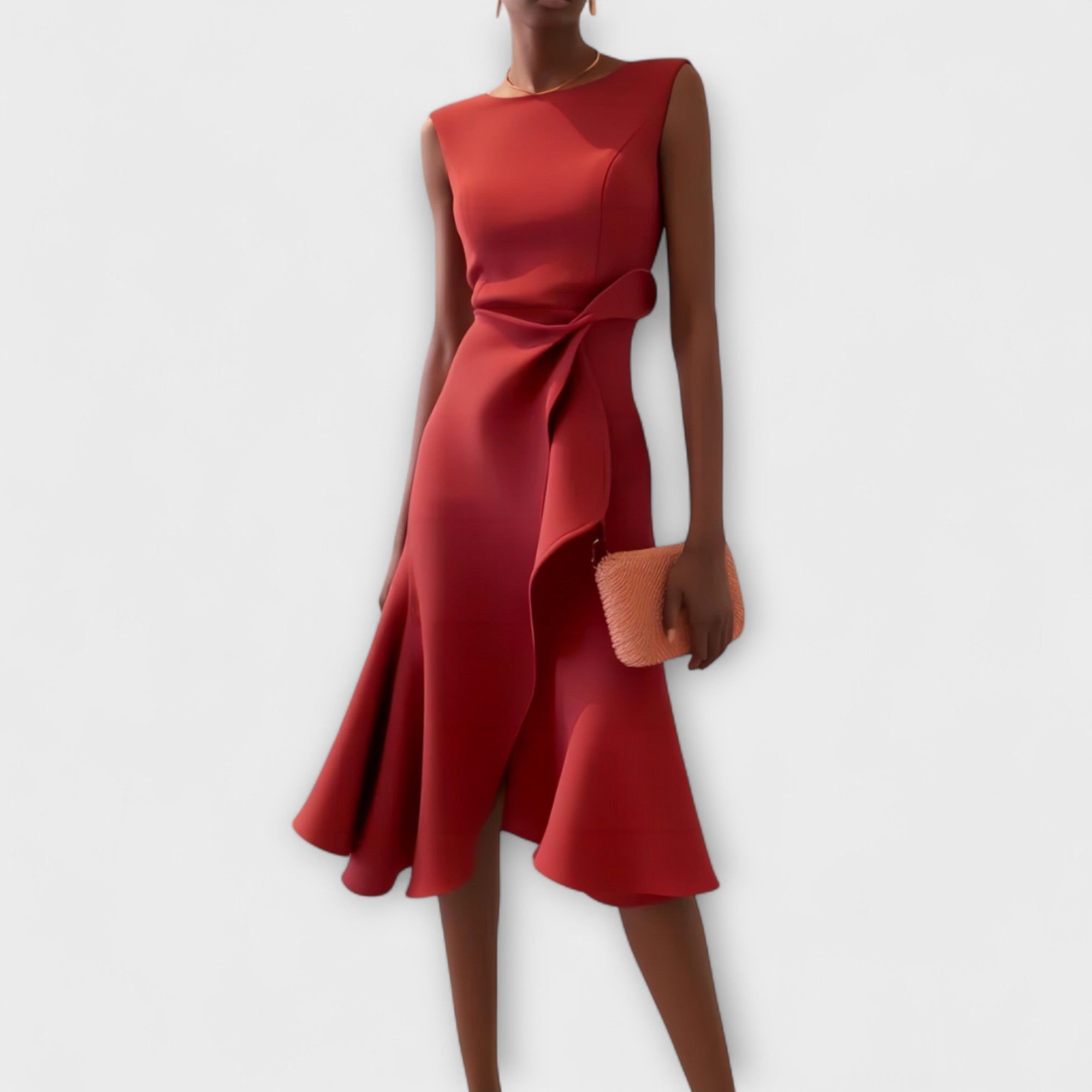 Juliette – Asymmetrical Midi Draped Dress