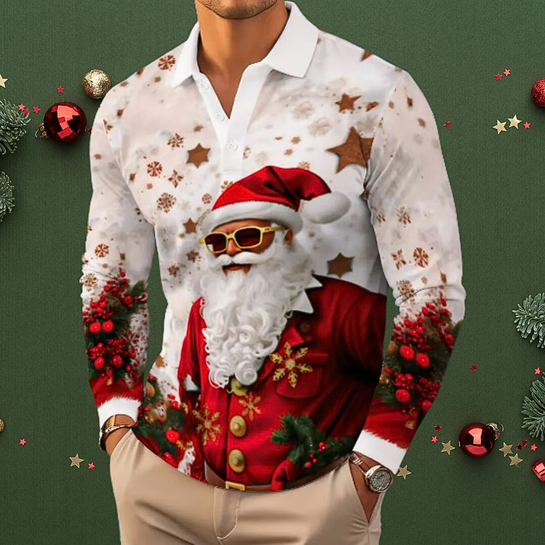 Santa  Stylish Christmas Shirt