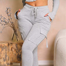 Women's High-Waist Cargo Pants with Pockets