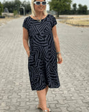 Nelia™ | Summer Dress with Round Neckline and Beautiful Print