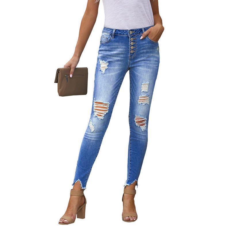 High Rise Cropped Jeans