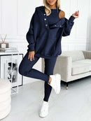 Athleisure 3-Piece Set | Thick Hoodie | Slim Vest & Pants