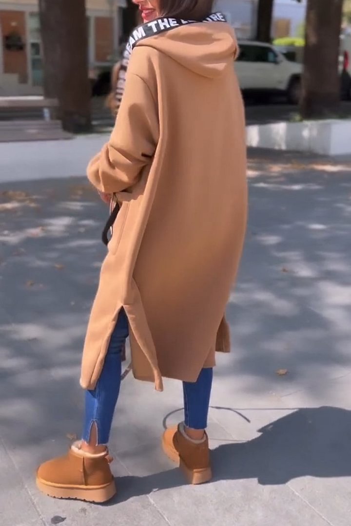 Demy - Women's Long Hooded Coat