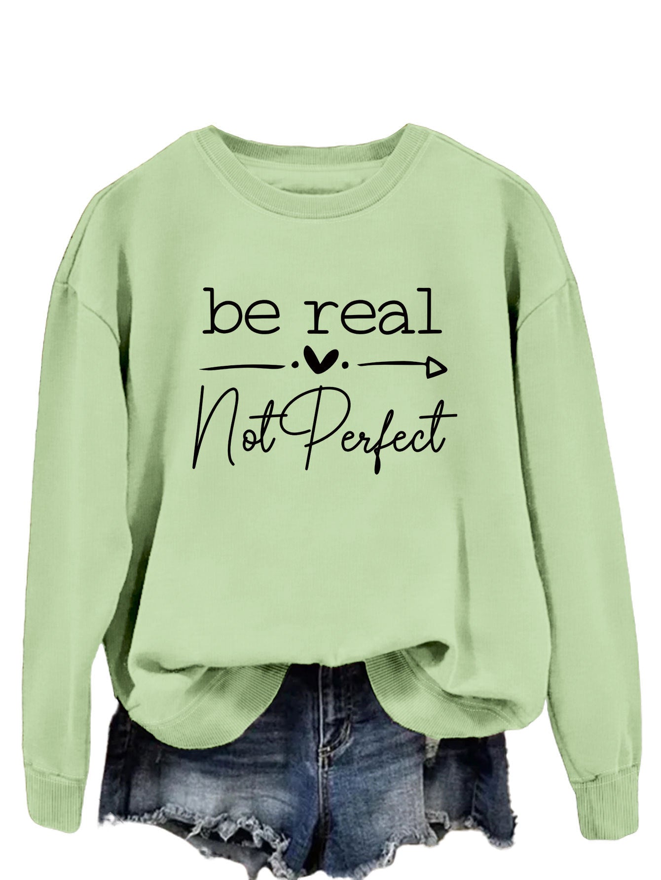 Olive Green Black Sweatshirt Font / S