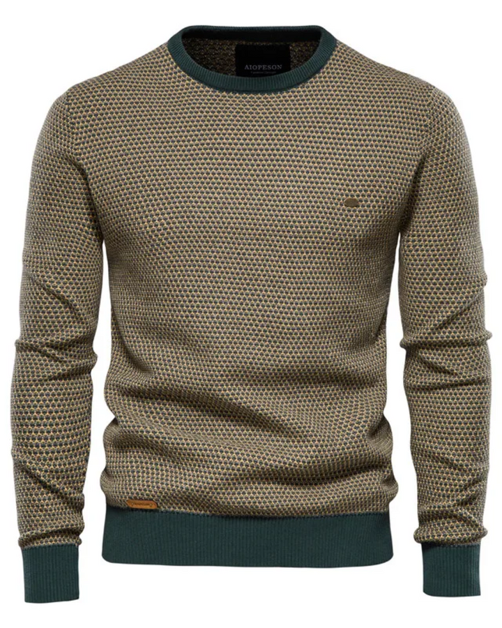 Mike - Men's Plaid Knit Sweater