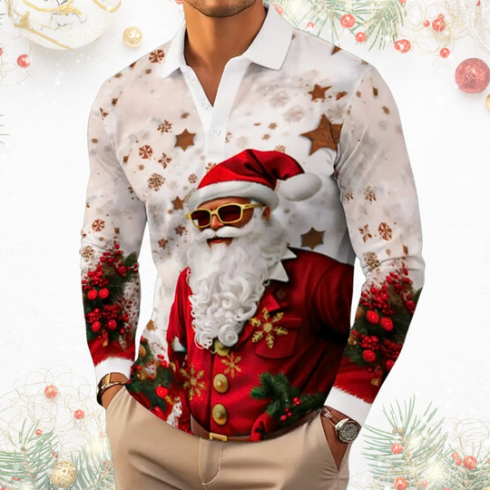 Santa  Stylish Christmas Shirt