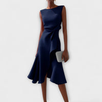Juliette – Asymmetrical Midi Draped Dress