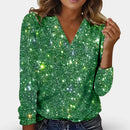 Yvonne  V Neck Diamond Blouse