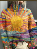 Delfina™ | Bright and Colorful Turtleneck Sweater