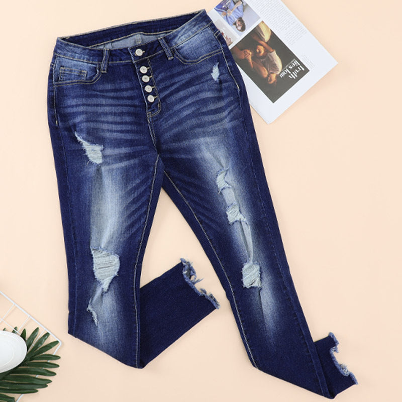 High Rise Cropped Jeans