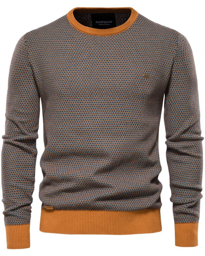 Mike - Men's Plaid Knit Sweater
