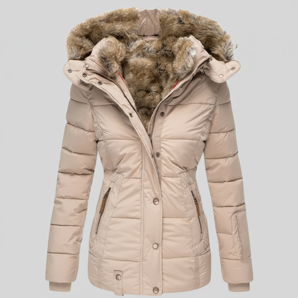 Ludovica - Warmest Winter Coat with Fur Lining