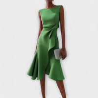 Juliette – Asymmetrical Midi Draped Dress